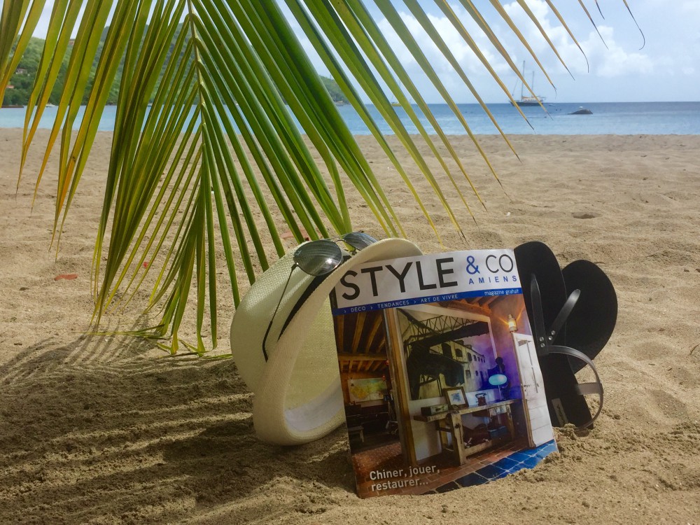 Un peu d'ombre pour mon magazine aux Anses d'Arlets en Martinique!